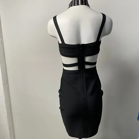 Black Studded Harness Dress - Picture 4 of 8